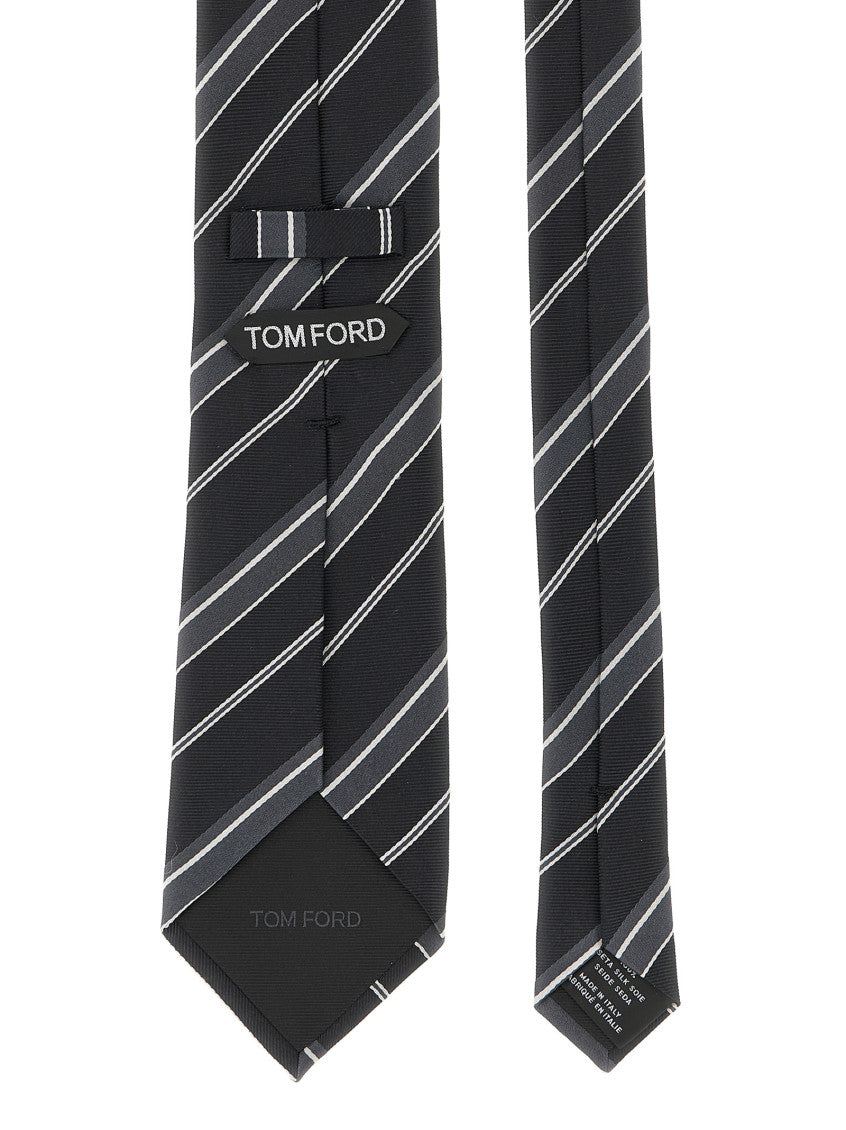 Black Diagonal Stripes Tie 2