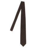 Dark Brown Polka Dot Printed Tie 1