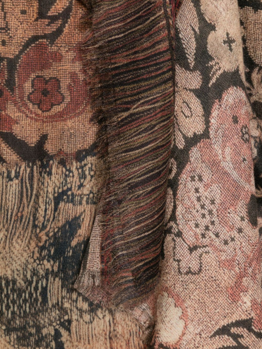 Brown Jacquard Woven  Scarf 3