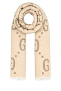 Beige Signature Logo Scarf 1