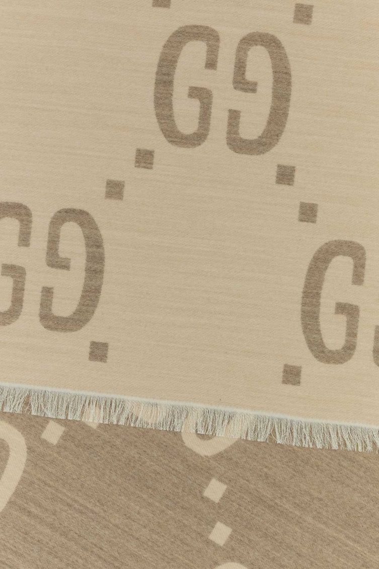 Beige Signature Logo Scarf 2