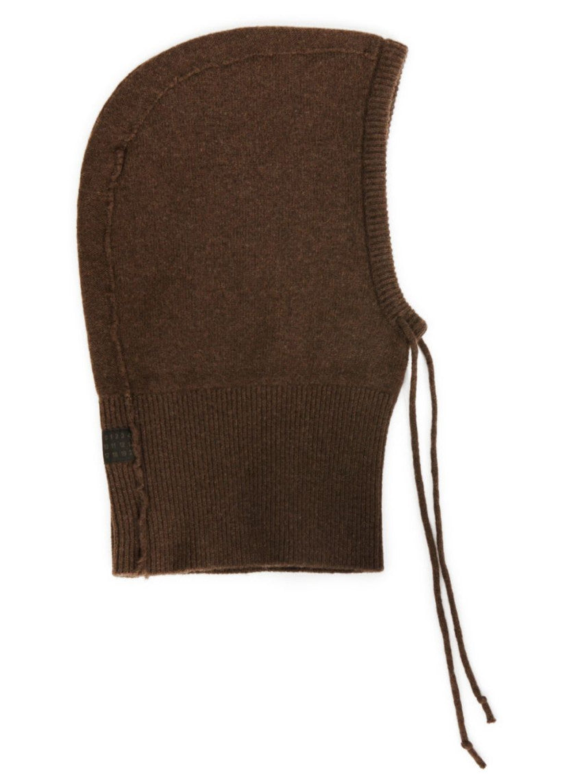 Brown Textured Balaclava Hat 1