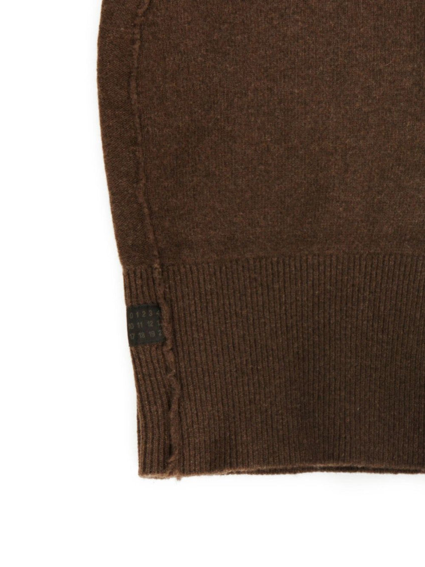 Brown Textured Balaclava Hat 3