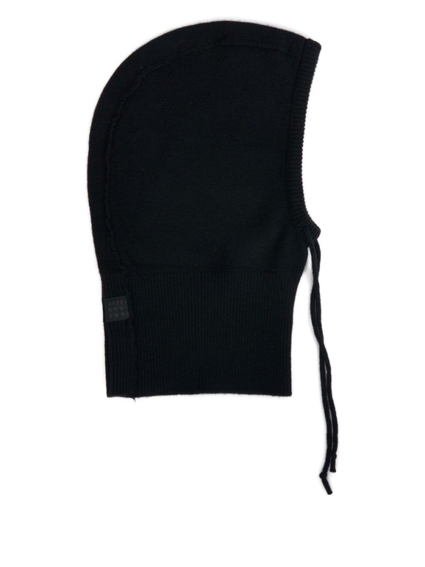 Black Textured Balaclava Hat 1