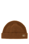 Light Brown Knitted Beanie Cap 1