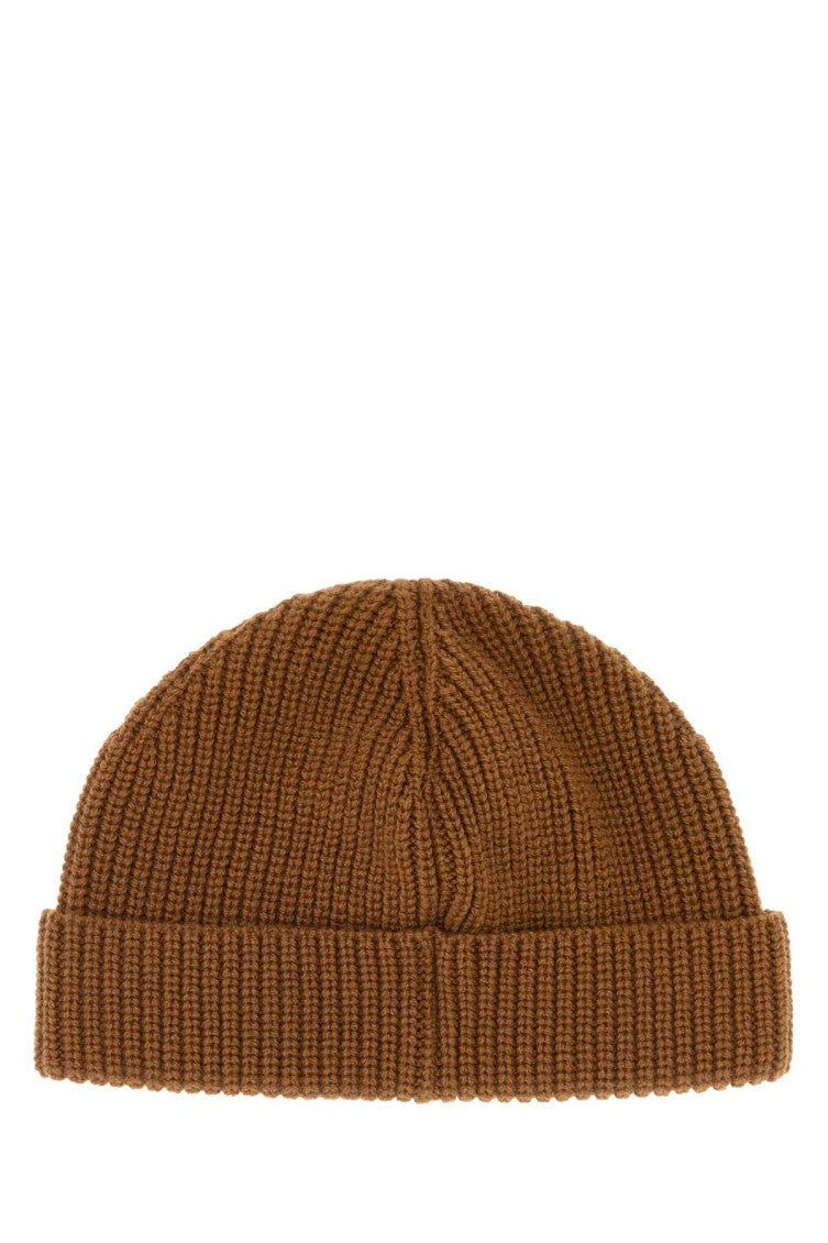 Light Brown Knitted Beanie Cap 2