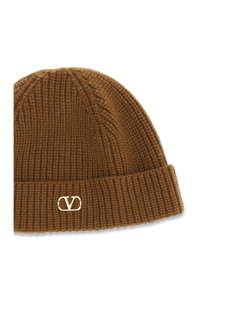 Light Brown Knitted Beanie Cap 3