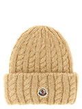 Beige Logo Beanie Cap 1