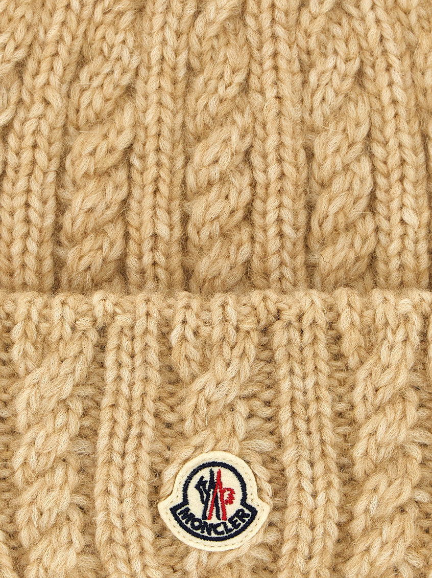 Beige Logo Beanie Cap 3