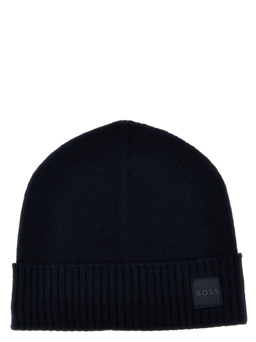 Navy Blue Logo Beanie Cap 1