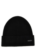 Black Logo Beanie Cap 1