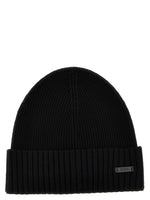 Black Logo Beanie Cap 1