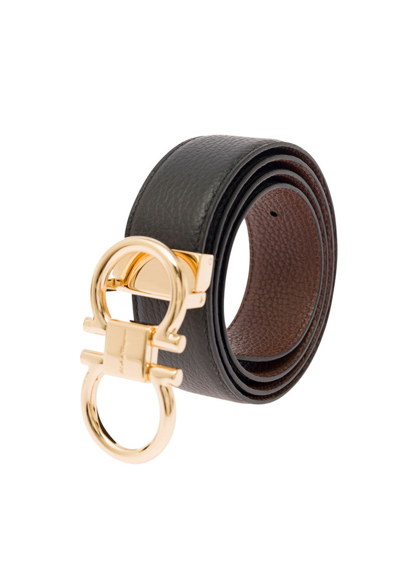 Black Textured Reversible Belt 2