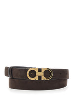 Dark Brown Textured Reversible Belt 1