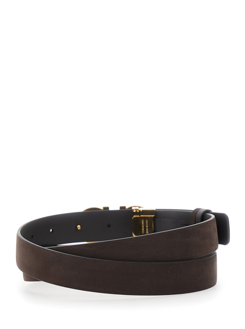 Dark Brown Textured Reversible Belt 2