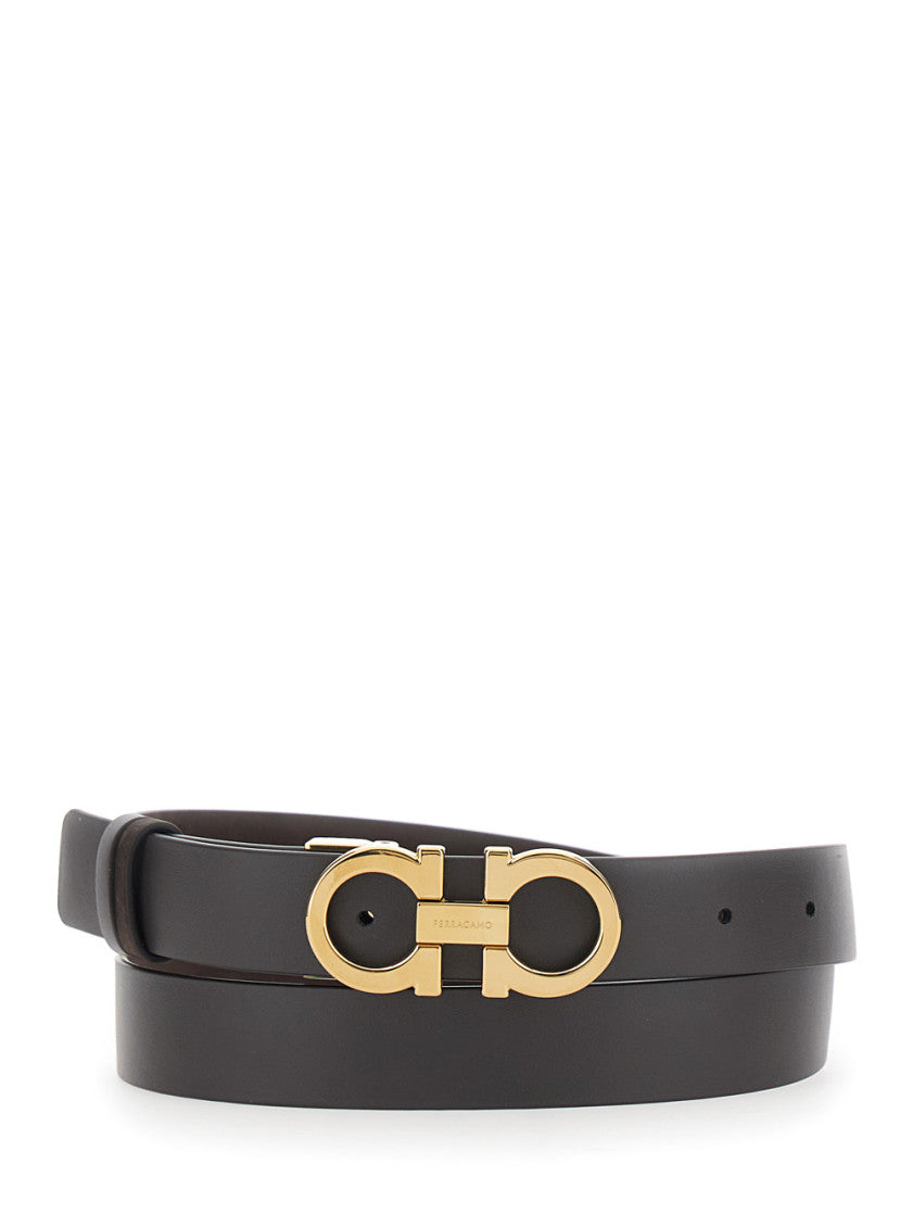 Dark Brown Textured Reversible Belt 3