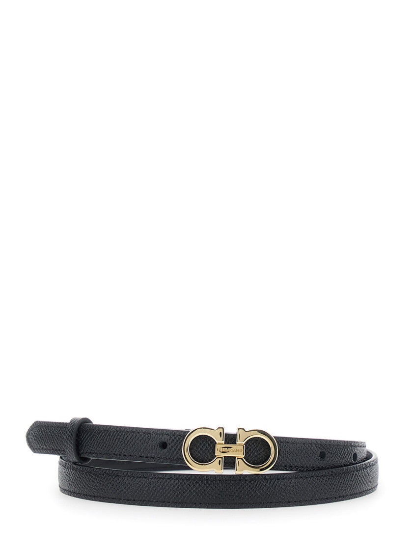 Black Textured Buckle Belt 1