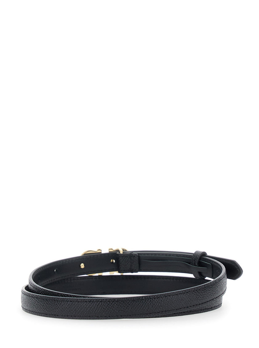 Black Textured Buckle Belt 2