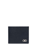 Navy Blue Textured Logo Wallet 1