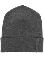 Grey Wool beanie hat 1