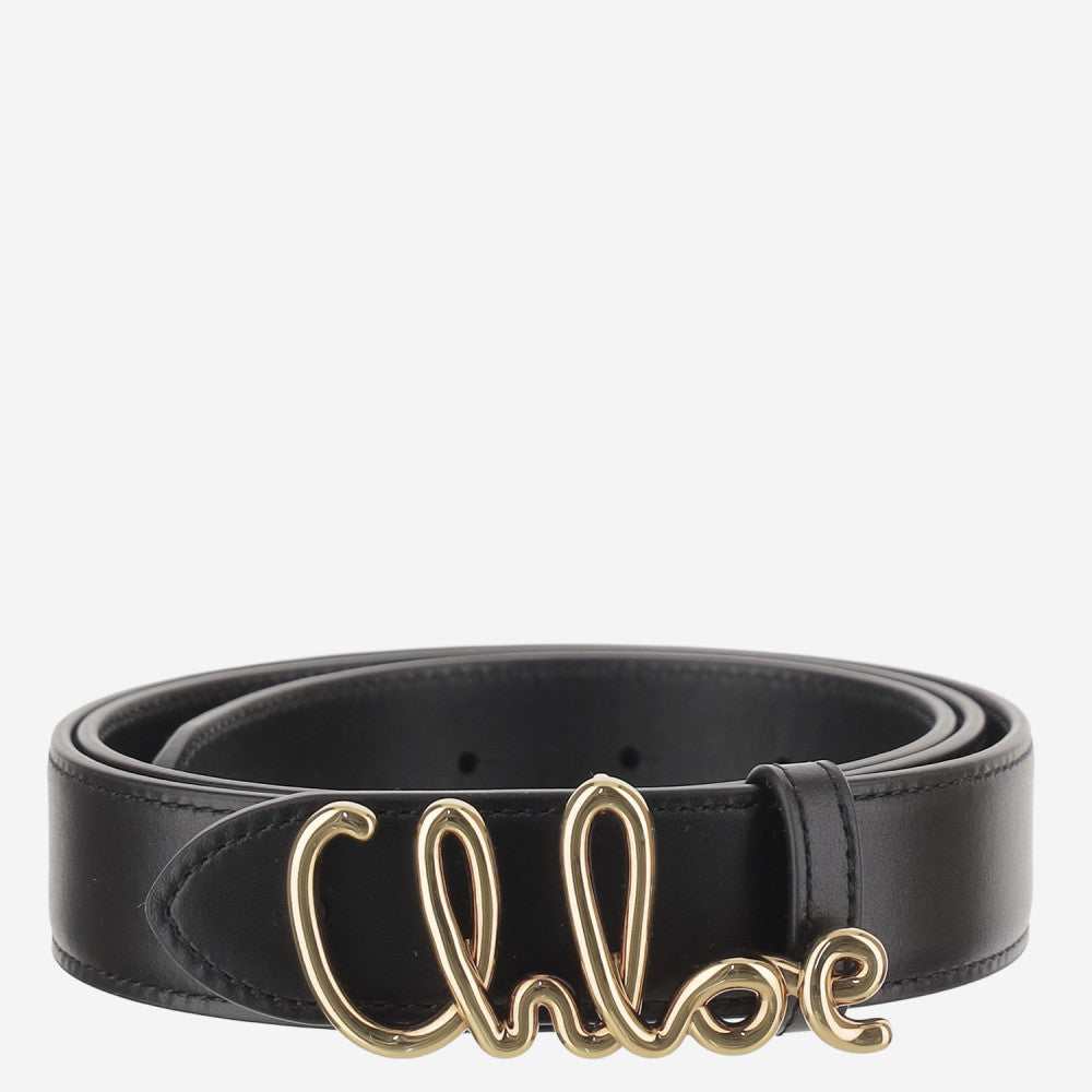 Black Logo Buckle Belt 1