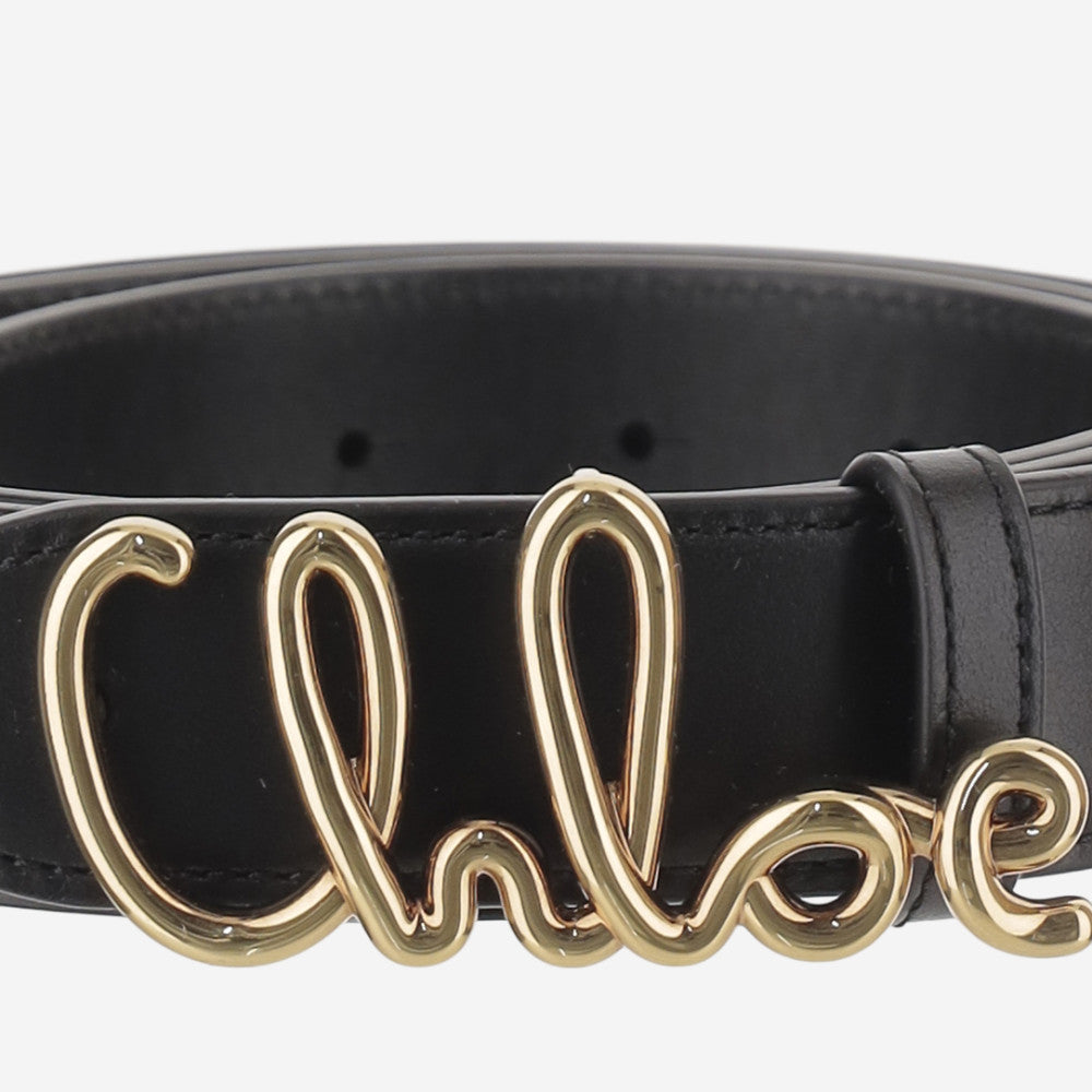 Black Logo Buckle Belt 3