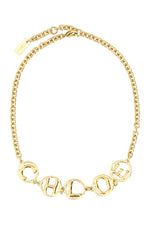 Golden Logo Script Choker Necklace 1