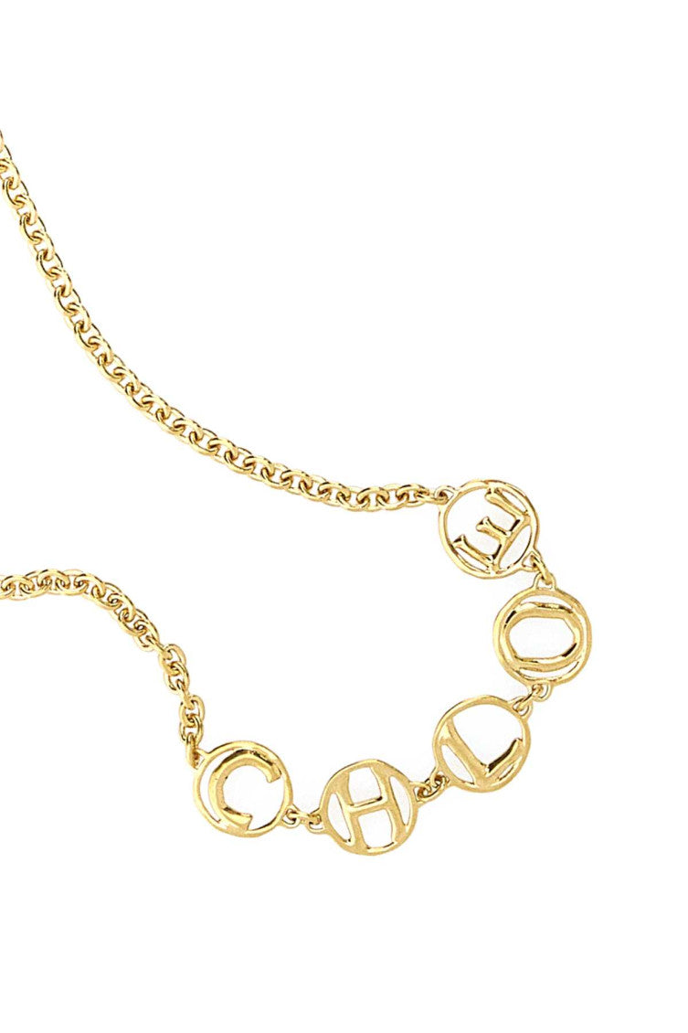 Golden Logo Script Choker Necklace 2