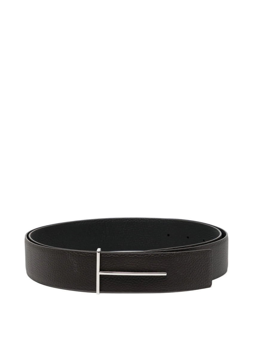 Dark Brown Leather Belt 1