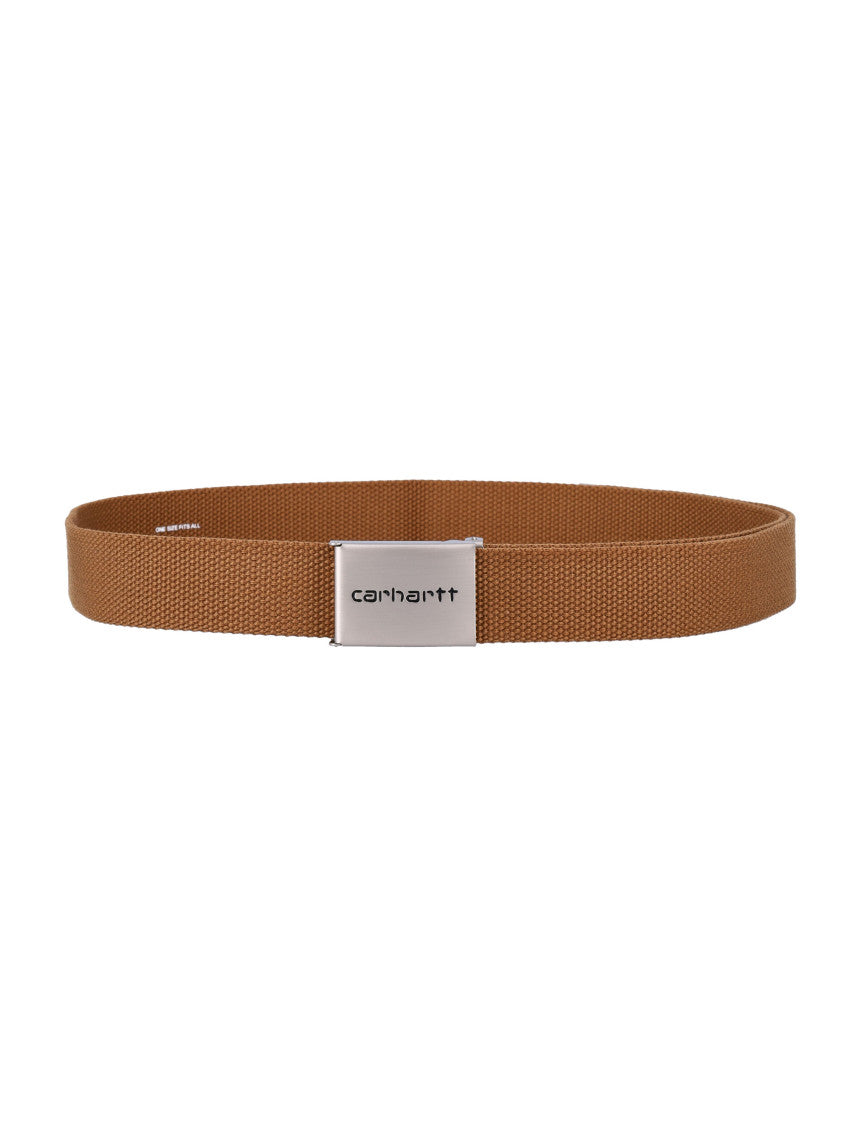 Brown Clip Textured Belt 2