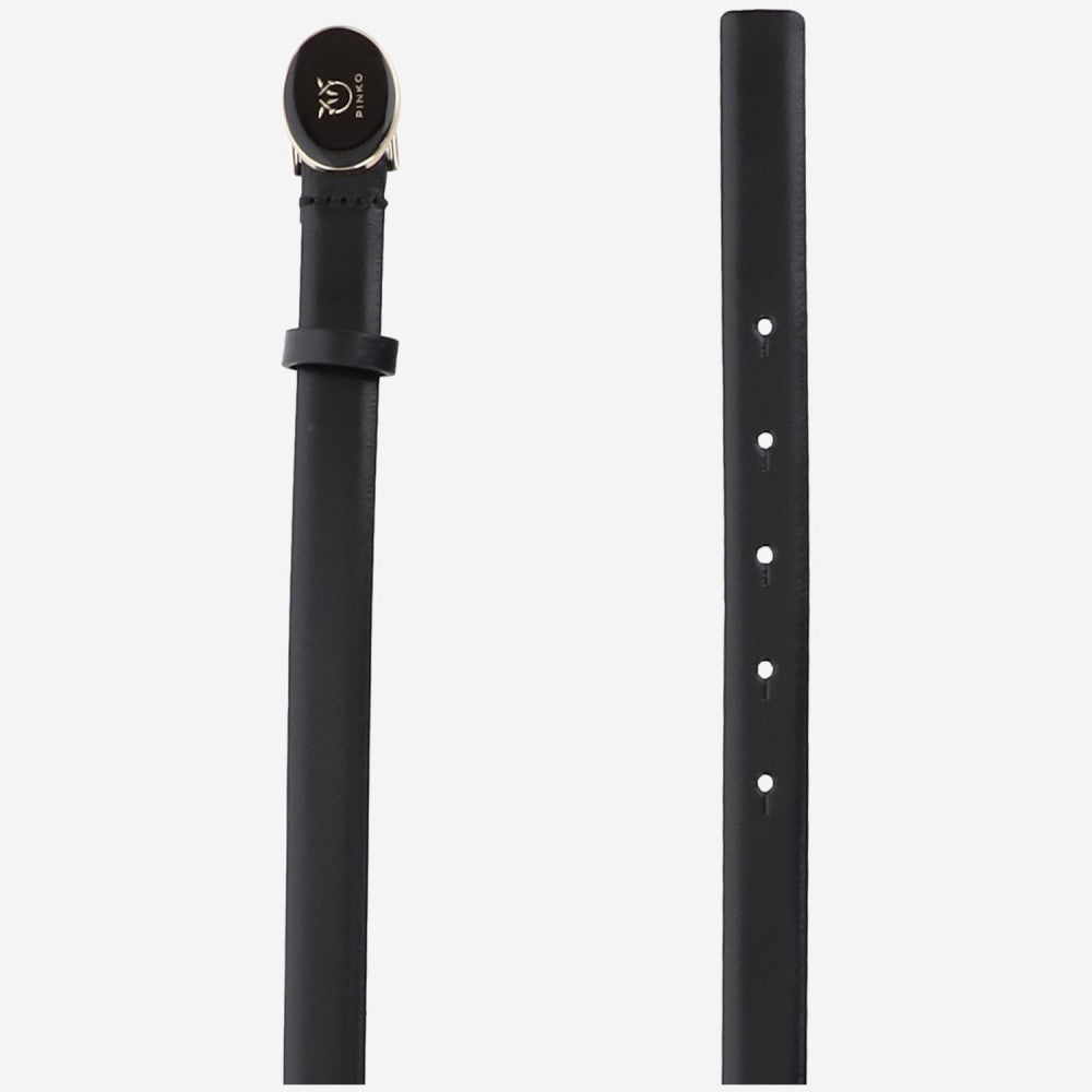 Black Logo Buckle Belt 2