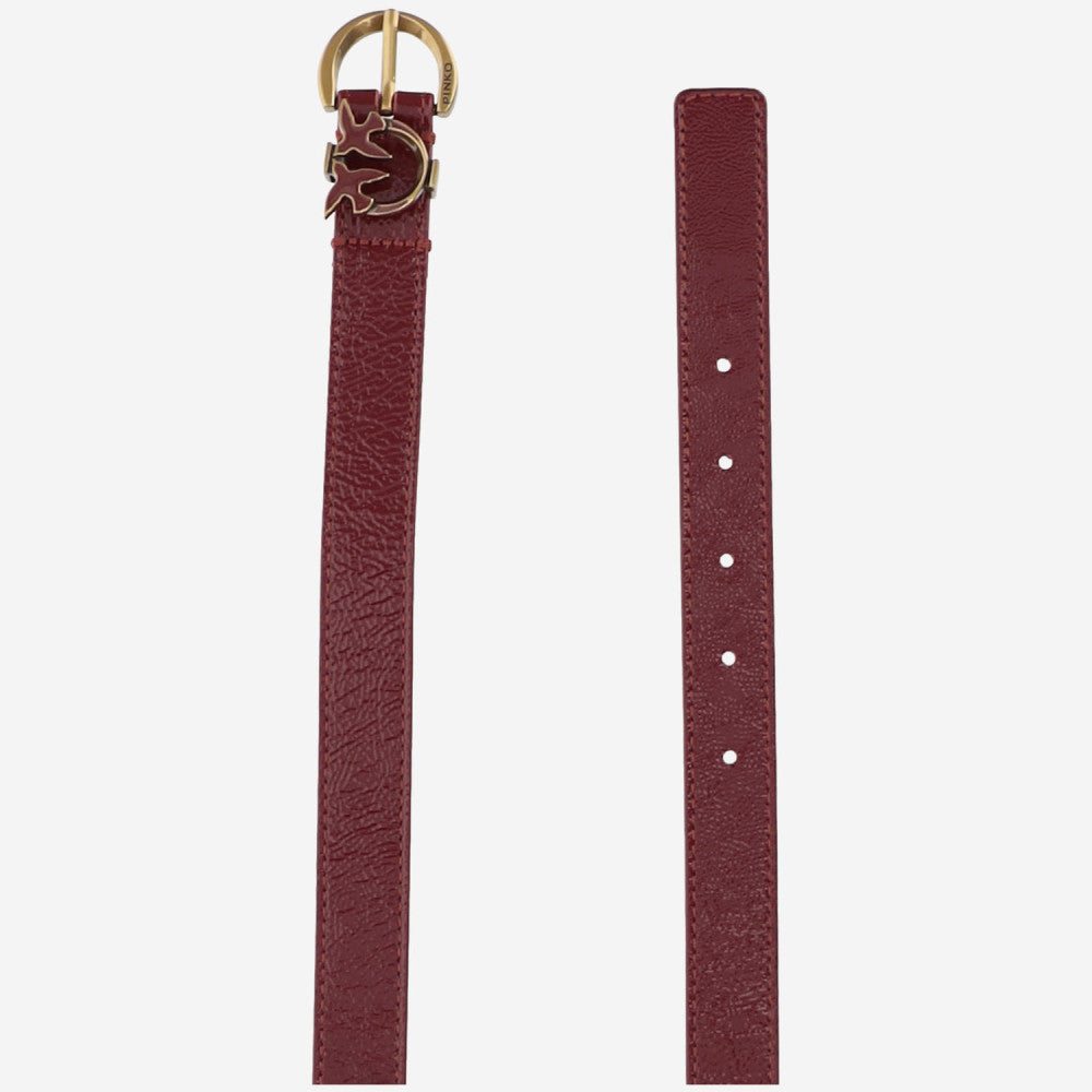 Maroon Textured Logo Belt 2