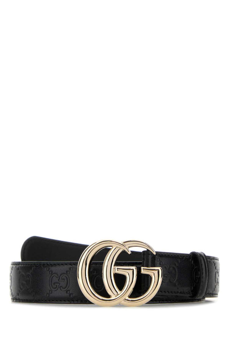 Black Embossed Logo Belt 1