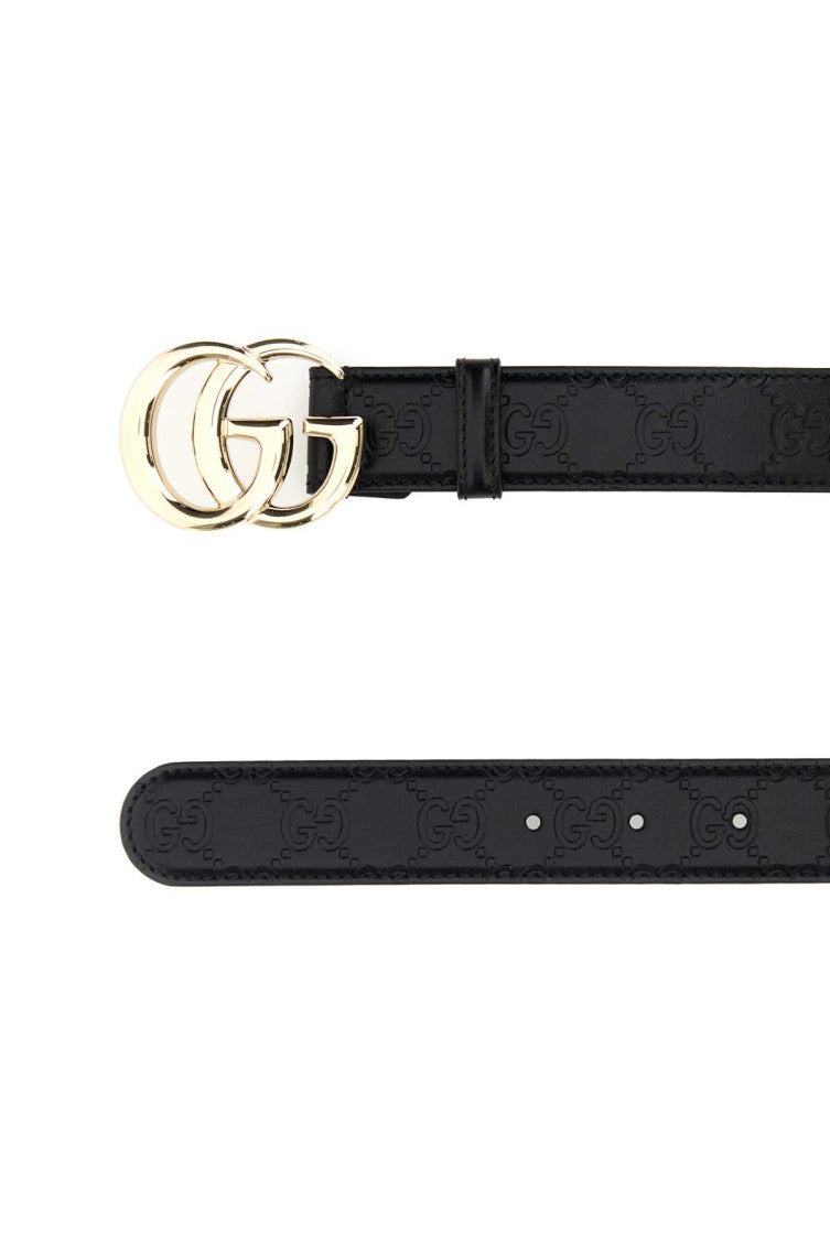 Black Embossed Logo Belt 2