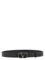 Black VLogo Signature Belt 1