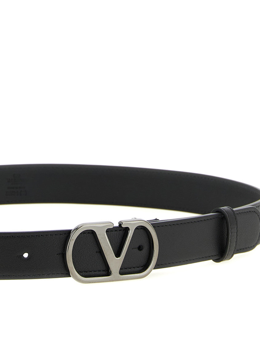 Black VLogo Signature Belt 3