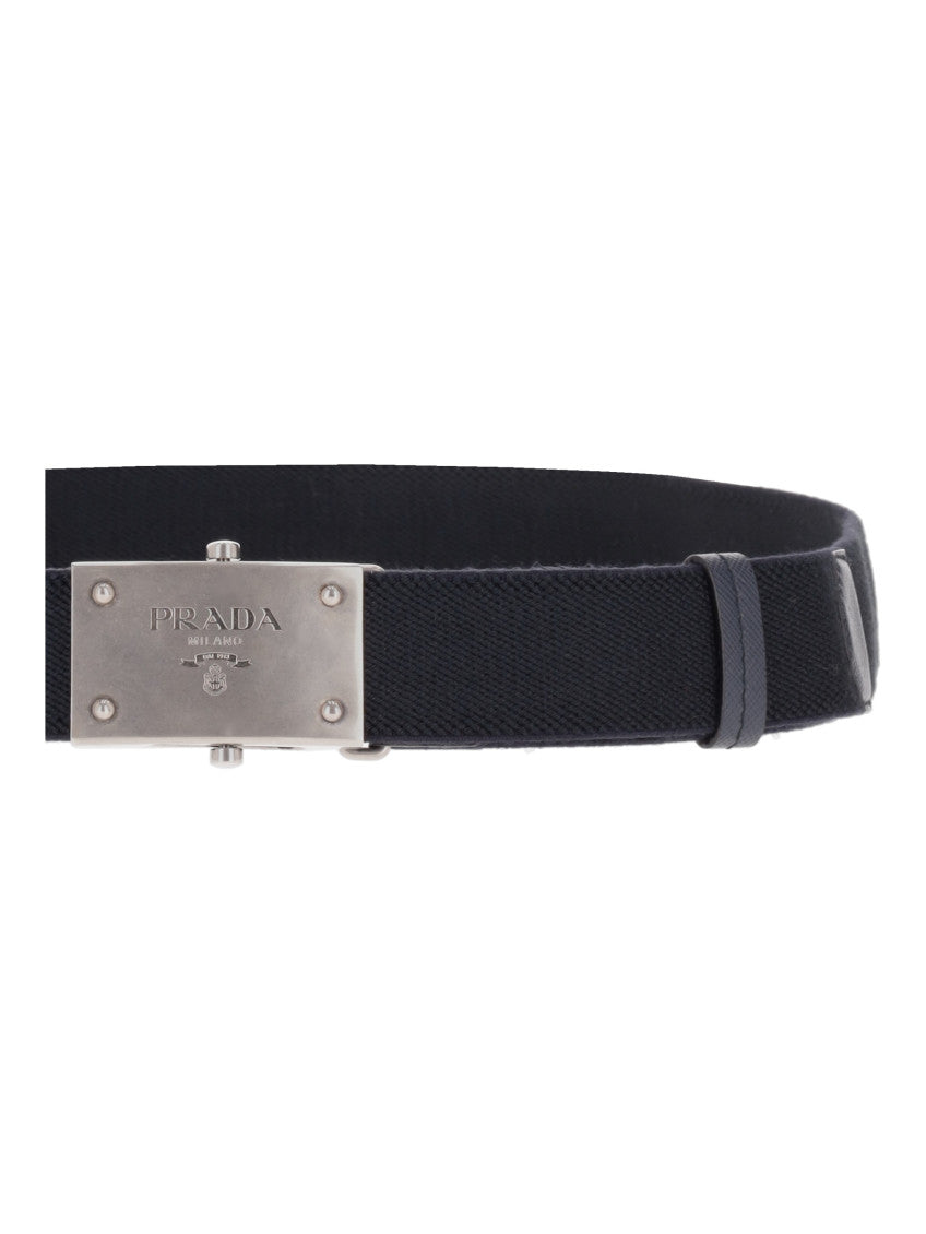 Navy Blue Logo Buckle Belt 3
