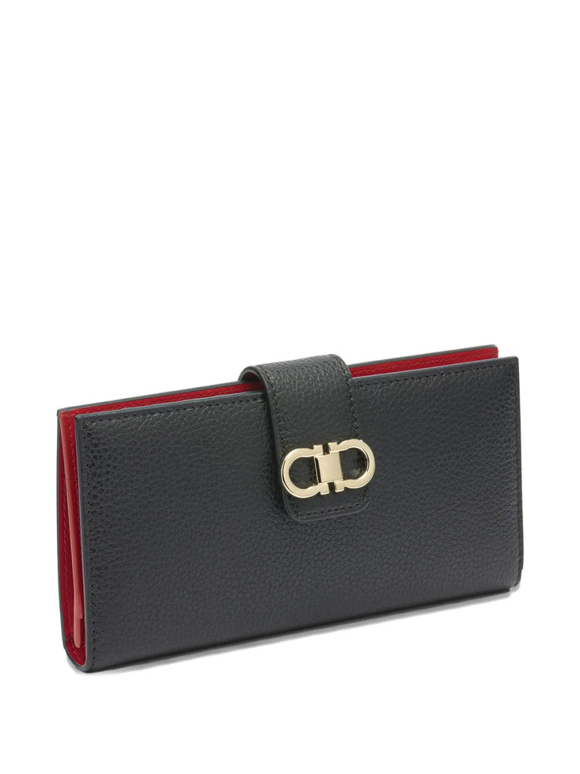 Black Gancini Solid Wallet 4