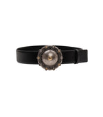 Black Round Buckle Belt 1