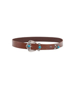 Brown Embellished Buckle Belt 1