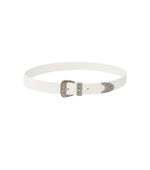 White Logo Buckle Belt 1