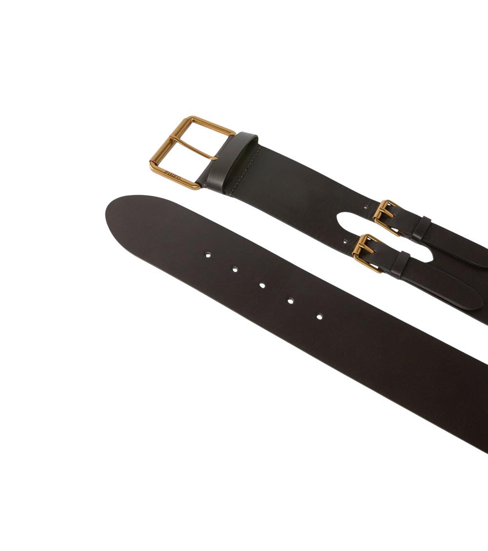 Black Square Buckle Belt 2