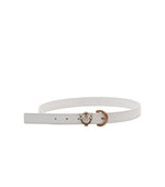 White Logo Buckle Belt 1