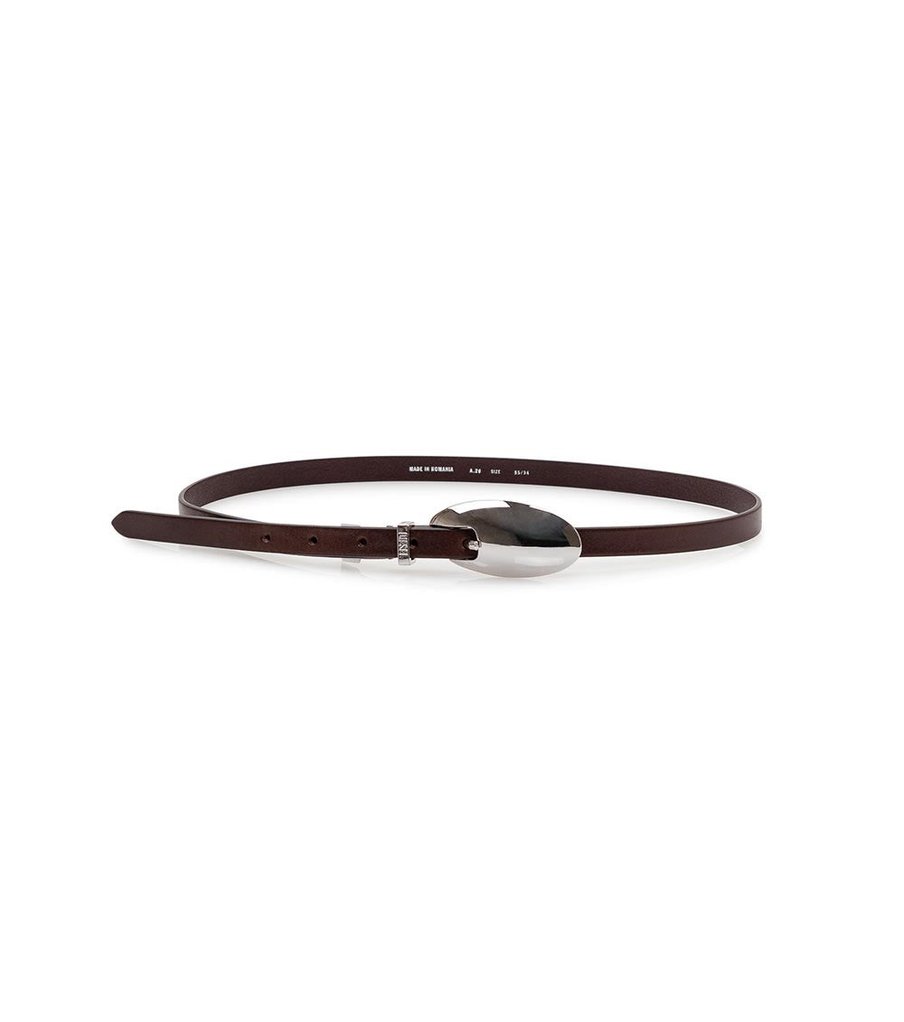 Brown Logo Buckle Belt 1