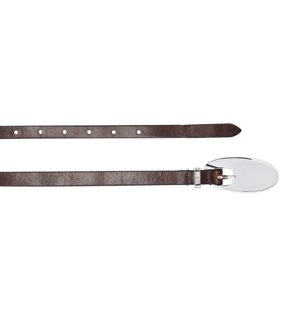 Brown Logo Buckle Belt 3