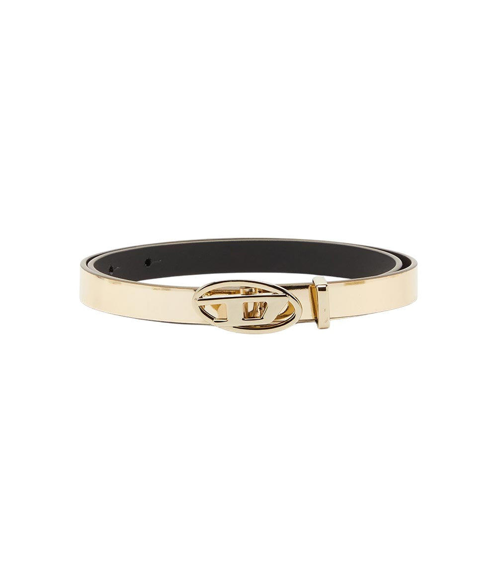 Golden Logo Buckle Belt 1