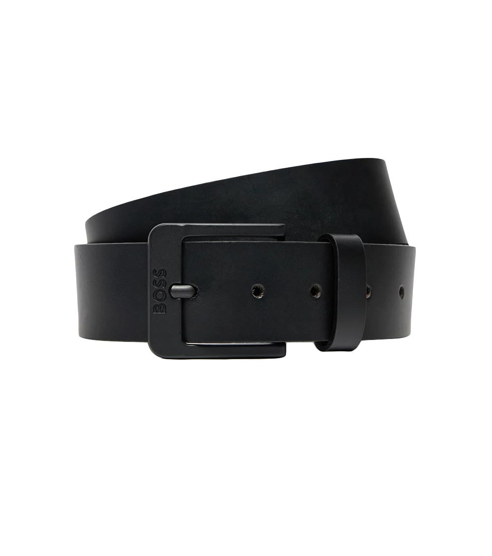 Black Logo Buckle Belt 1