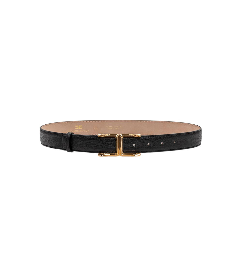 Black Logo Buckle Belt 1