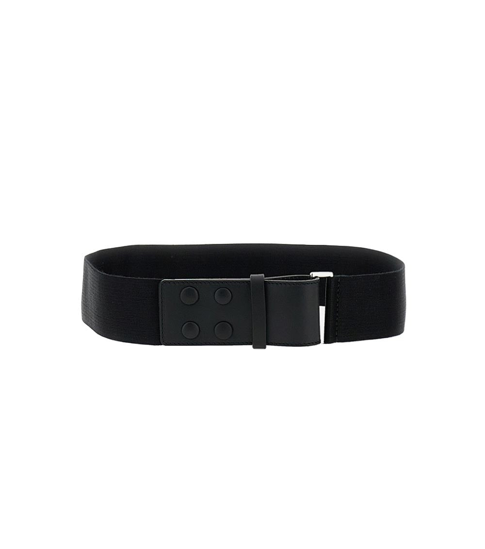 Black Elasticated Webbing Belt 1