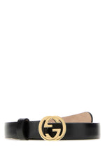 Black Logo Buckle Belt 1